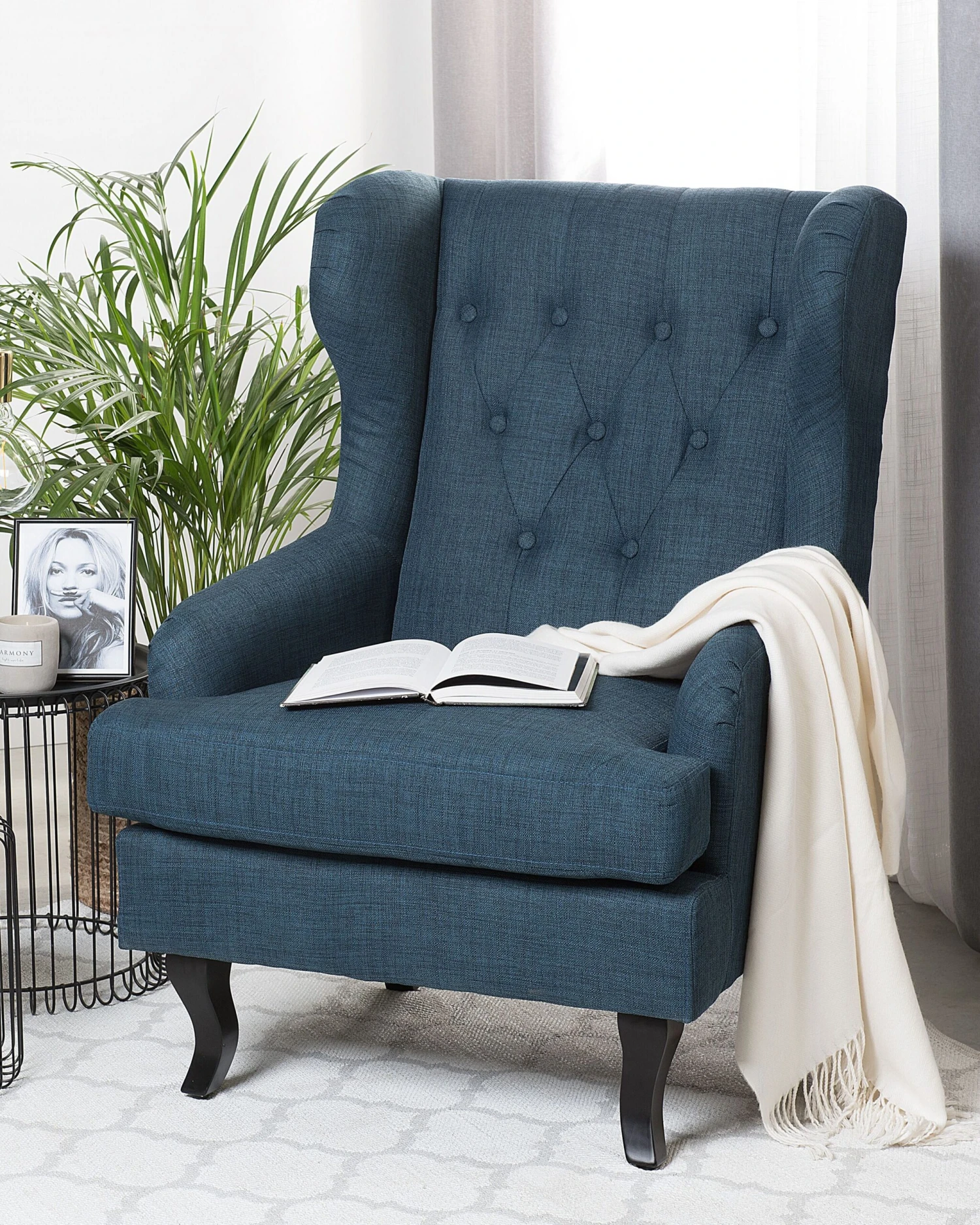 Fabric Armchair Blue ALTA - Image 2