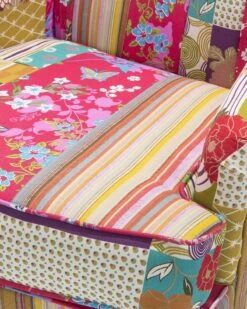 Patchwork Fabric Armchair Multicolour MOLDE -Cheap Furniture Store undef src sa picid 246573 type whitesh image