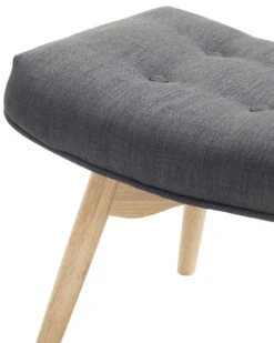 Wingback Chair With Footstool Dark Grey VEJLE -Cheap Furniture Store undef src sa picid 254957 type whitesh image