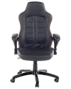 Executive Chair Black With Dark Brown PRINCE -Cheap Furniture Store undef src sa picid 341685 type whitesh image