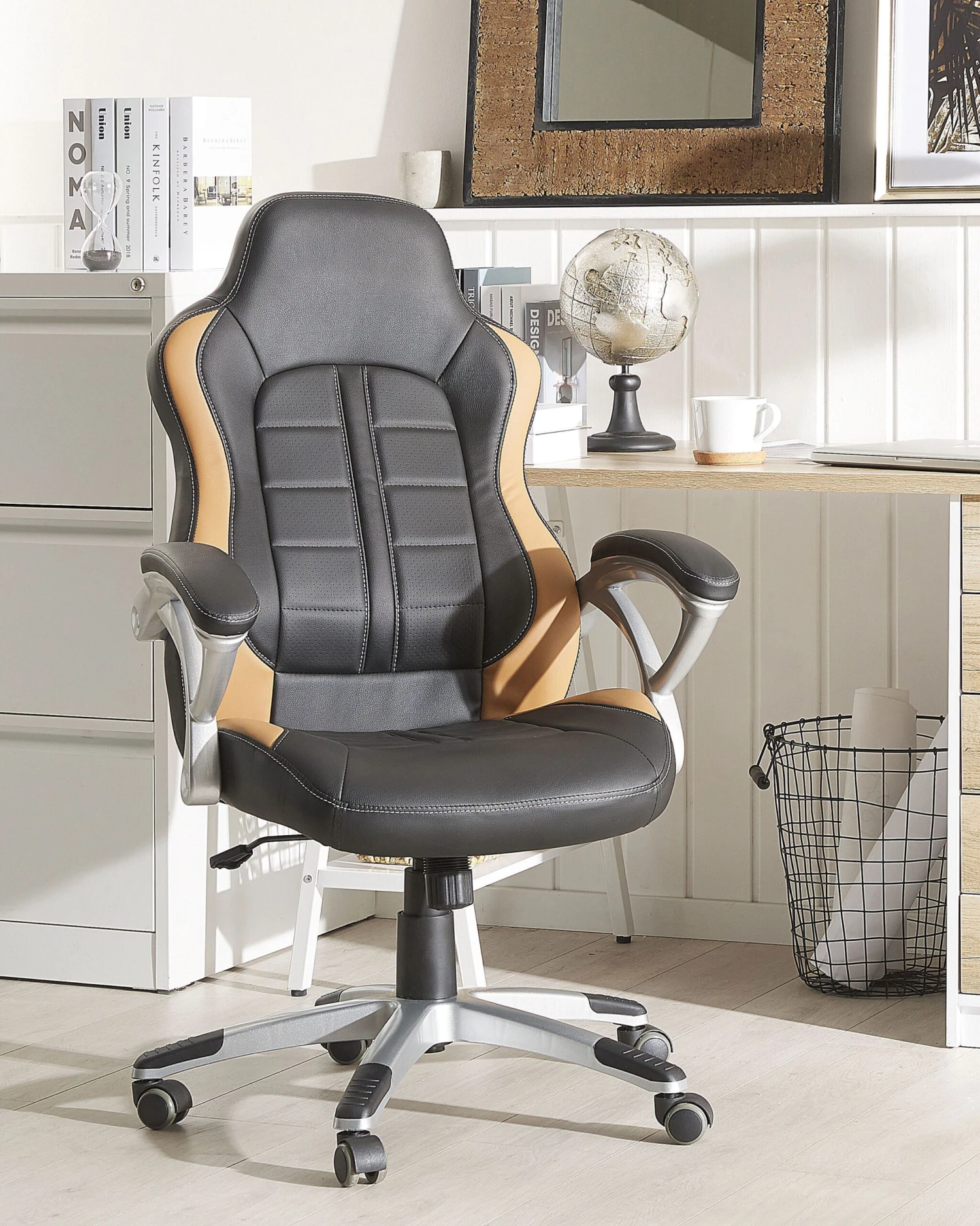 Executive Chair Black With Golden Brown PRINCE - Image 2