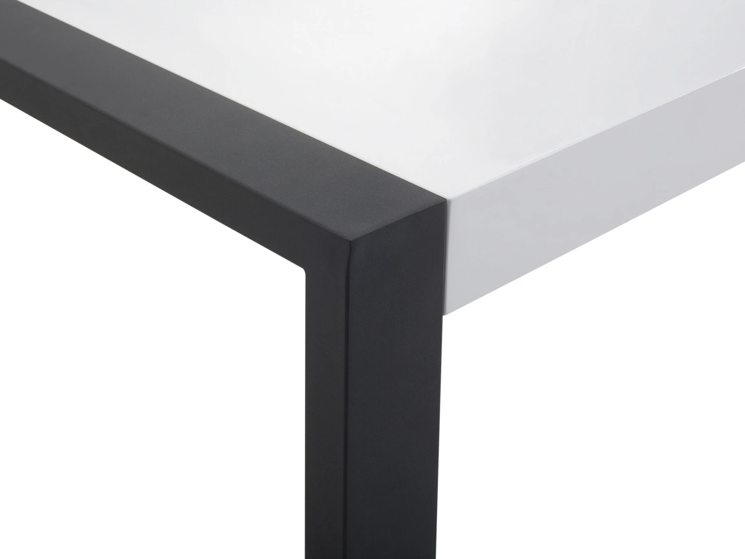Dining Table 220 X 90 Cm White With Black ARCTIC I - Image 5
