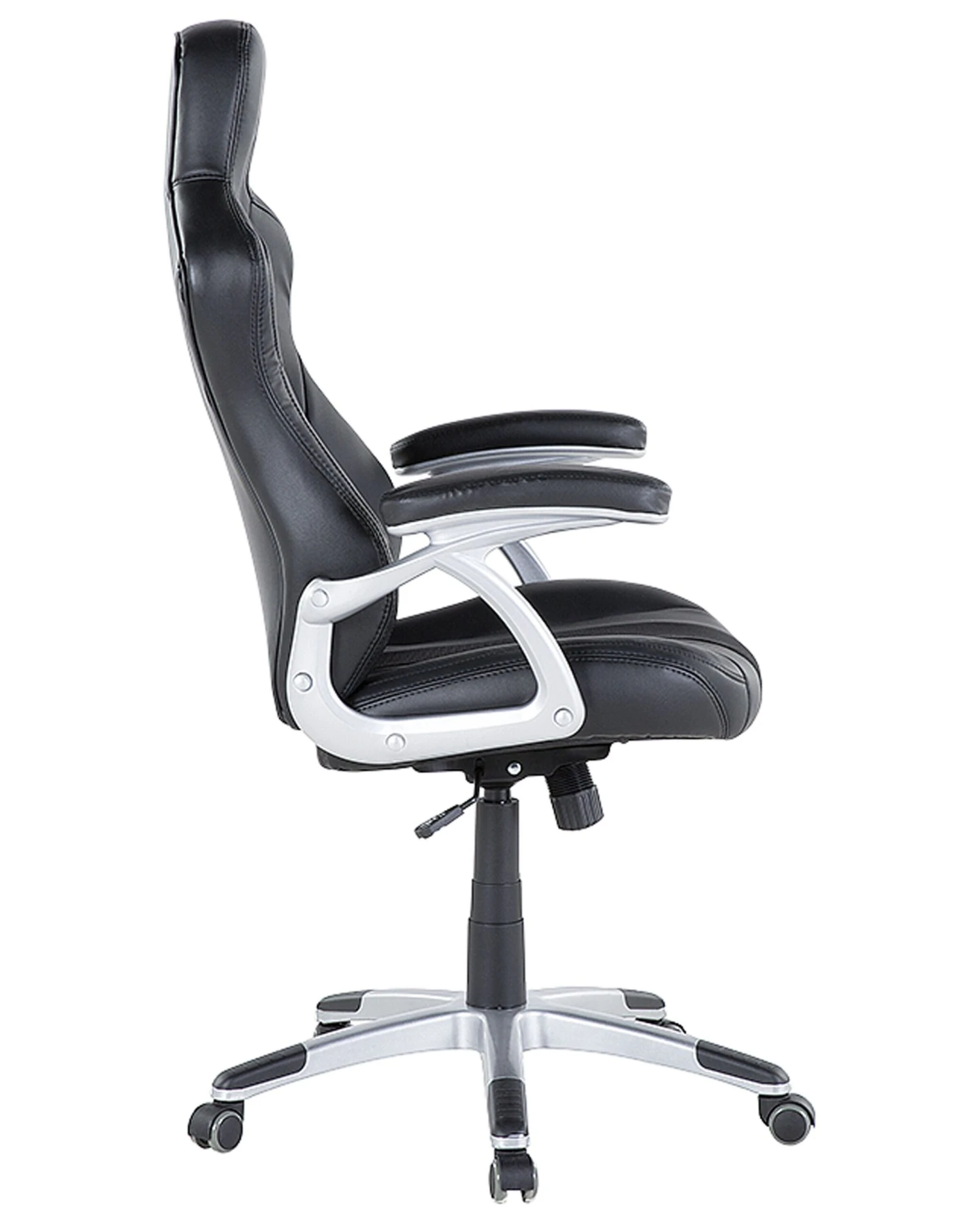 Office Chair Faux Leather Black ADVENTURE - Image 4