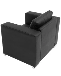 Leather Armchair Black HELSINKI -Cheap Furniture Store undef src sa picid 678870 type whitesh image