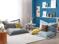 Large Bean Bag 140 X 180 Cm Light Grey FUZZY -Cheap Furniture Store undef src sa picid 679023 type color image