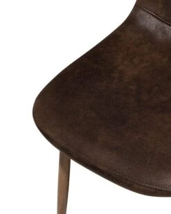 Set Of 2 Faux Leather Dining Chairs Brown BRUCE -Cheap Furniture Store undef src sa picid 682207 type whitesh image