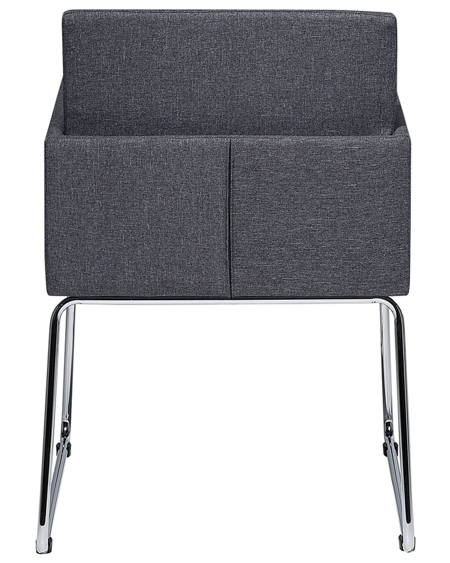 Set Of 2 Fabric Dining Chairs Grey GOMEZ - Image 6