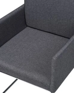 Set Of 2 Fabric Dining Chairs Grey GOMEZ -Cheap Furniture Store undef src sa picid 682404 type whitesh image