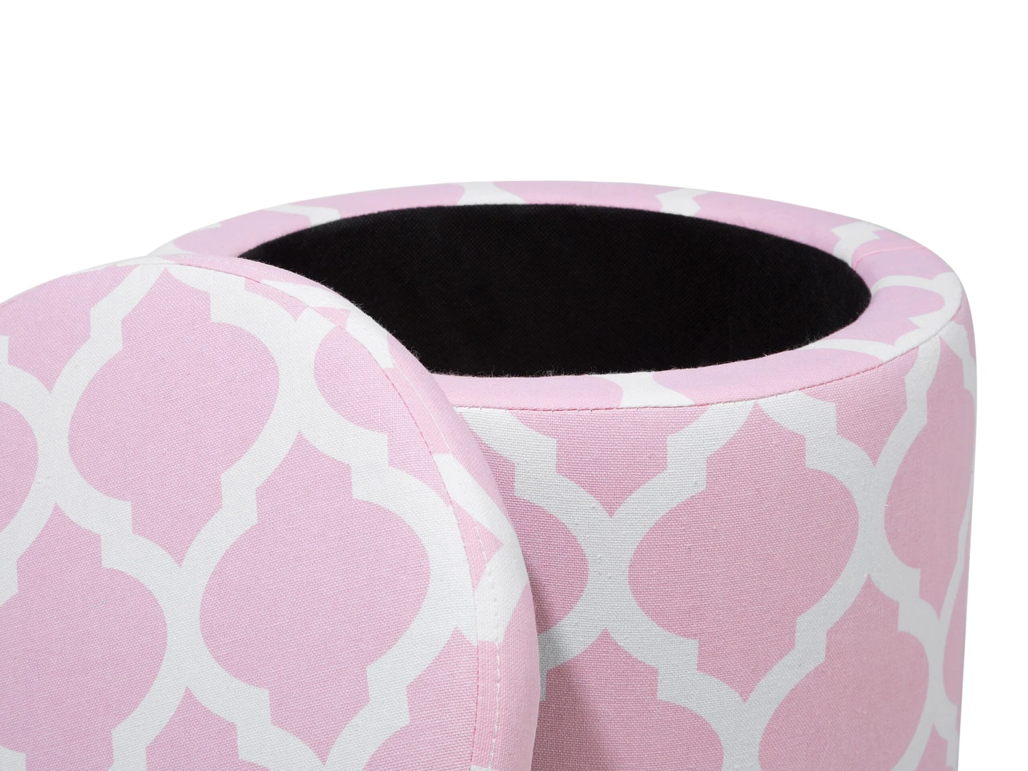 Storage Footstool Pink And White TUNICA 9 Storage Footstool Pink And White TUNICA - Image 7