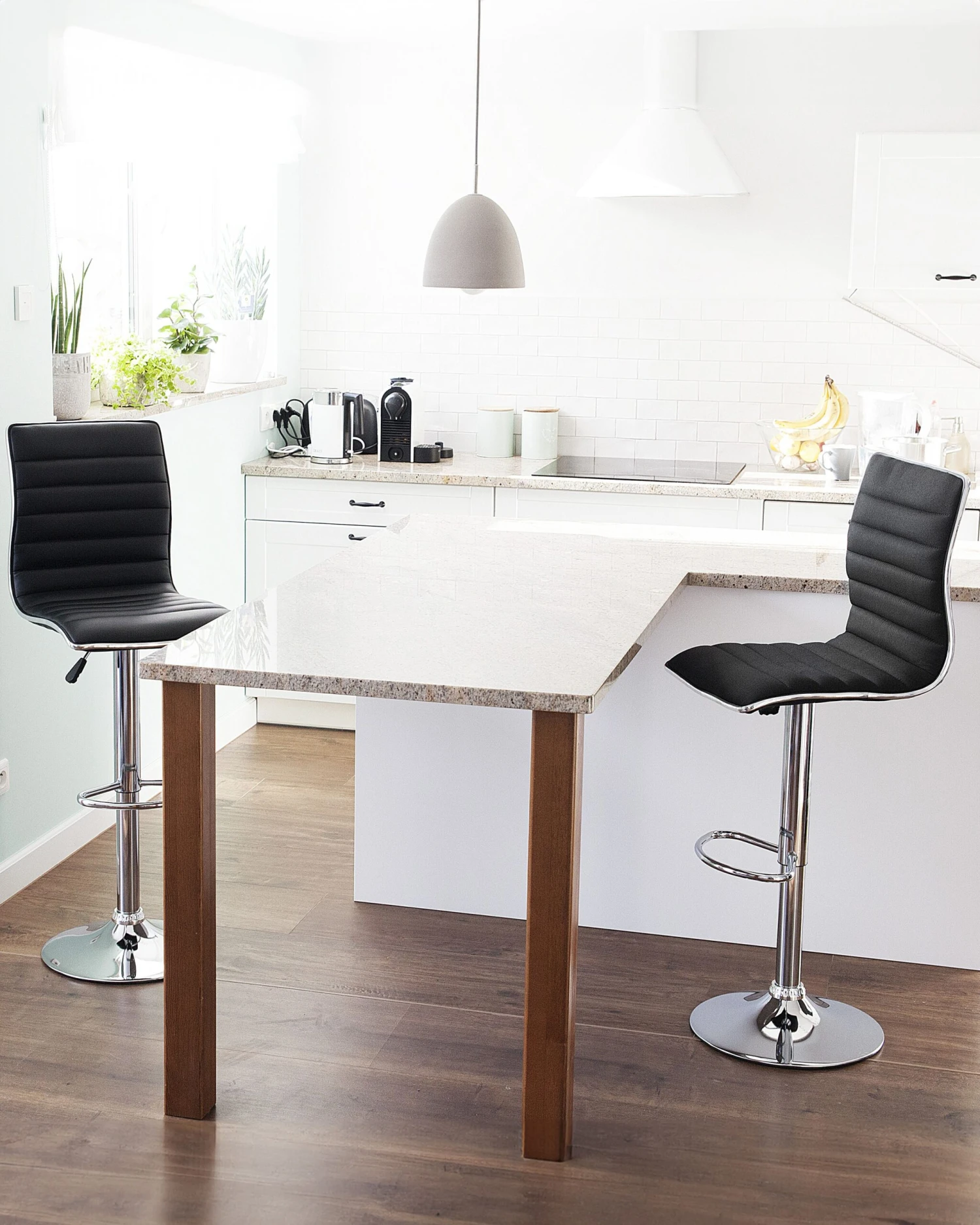 Set Of 2 Bar Stools Black LUCERNE 4 Set Of 2 Bar Stools Black LUCERNE - Image 2