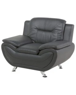 Faux Leather Armchair Grey LEIRA -Cheap Furniture Store undef src sa picid 687306 type whitesh image
