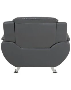 Faux Leather Armchair Grey LEIRA -Cheap Furniture Store undef src sa picid 687308 type whitesh image