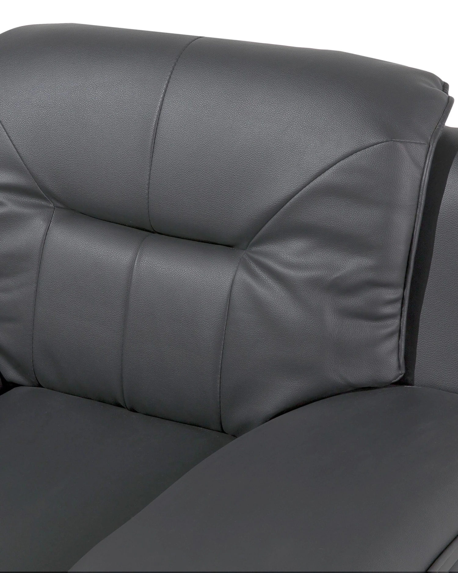 Faux Leather Armchair Grey LEIRA - Image 7