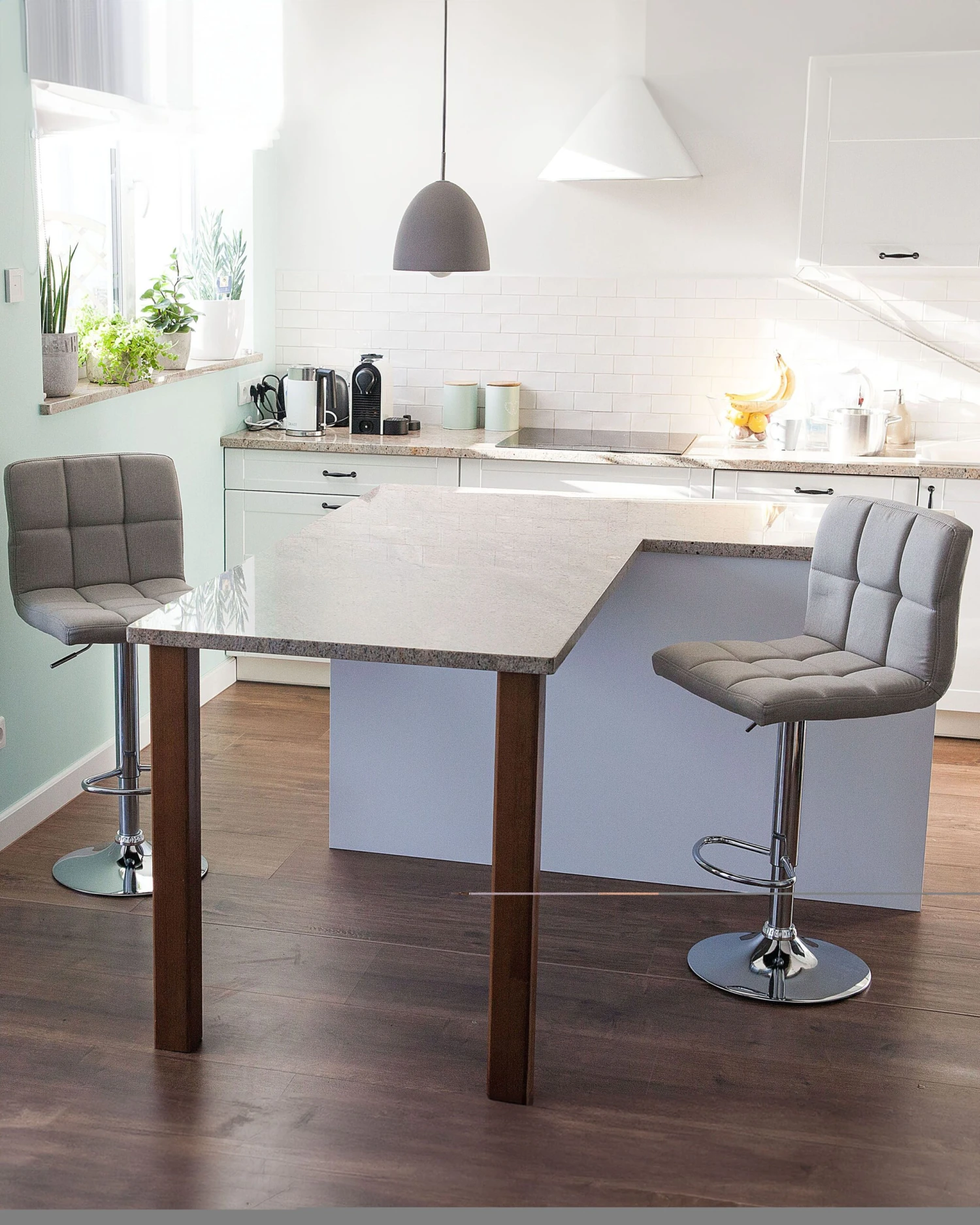 Set Of 2 Adjustable Bar Stools Beige MARION 4 Set Of 2 Adjustable Bar Stools Beige MARION - Image 2