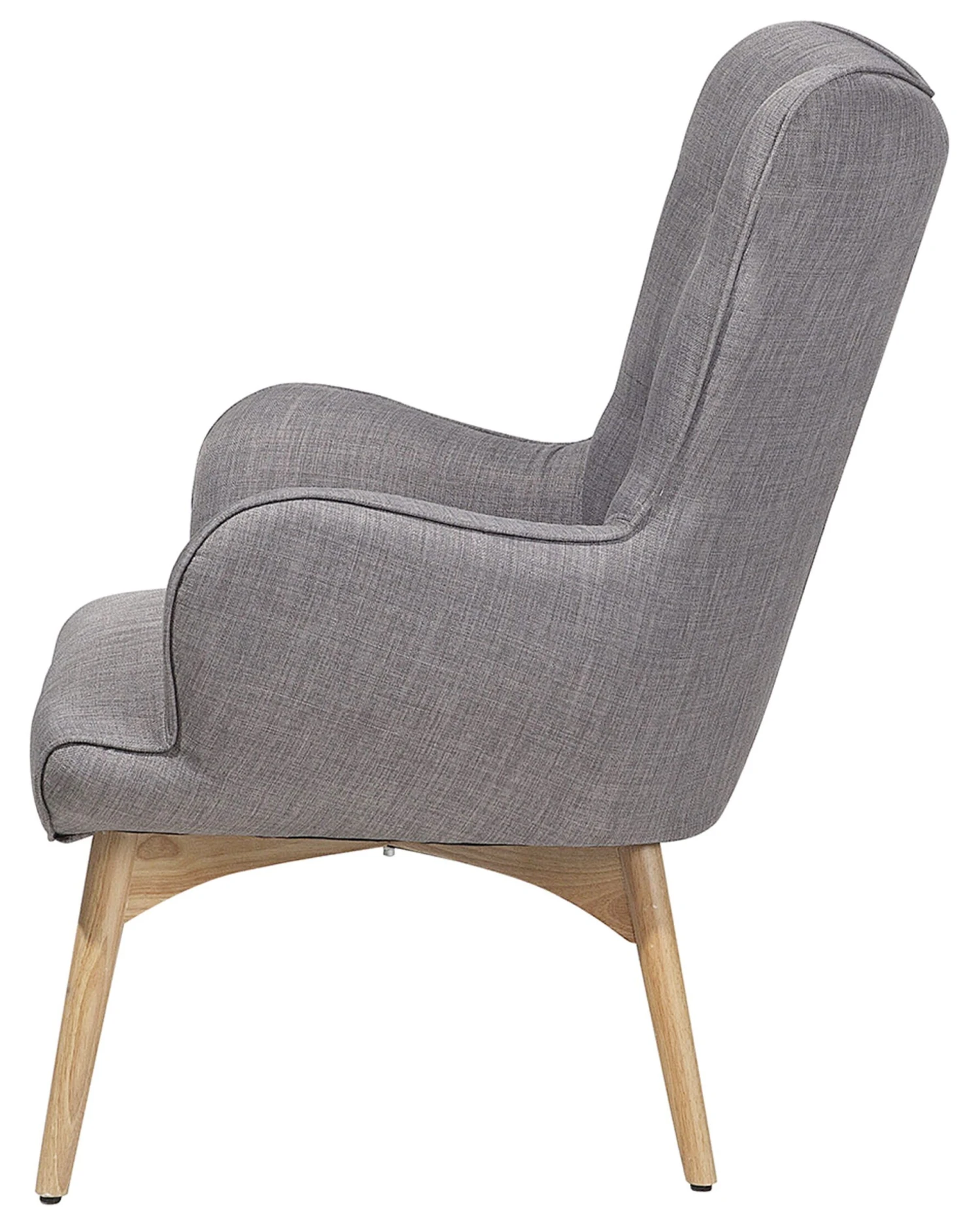 Wingback Chair With Footstool Light Grey VEJLE 8 Wingback Chair With Footstool Light Grey VEJLE - Image 6