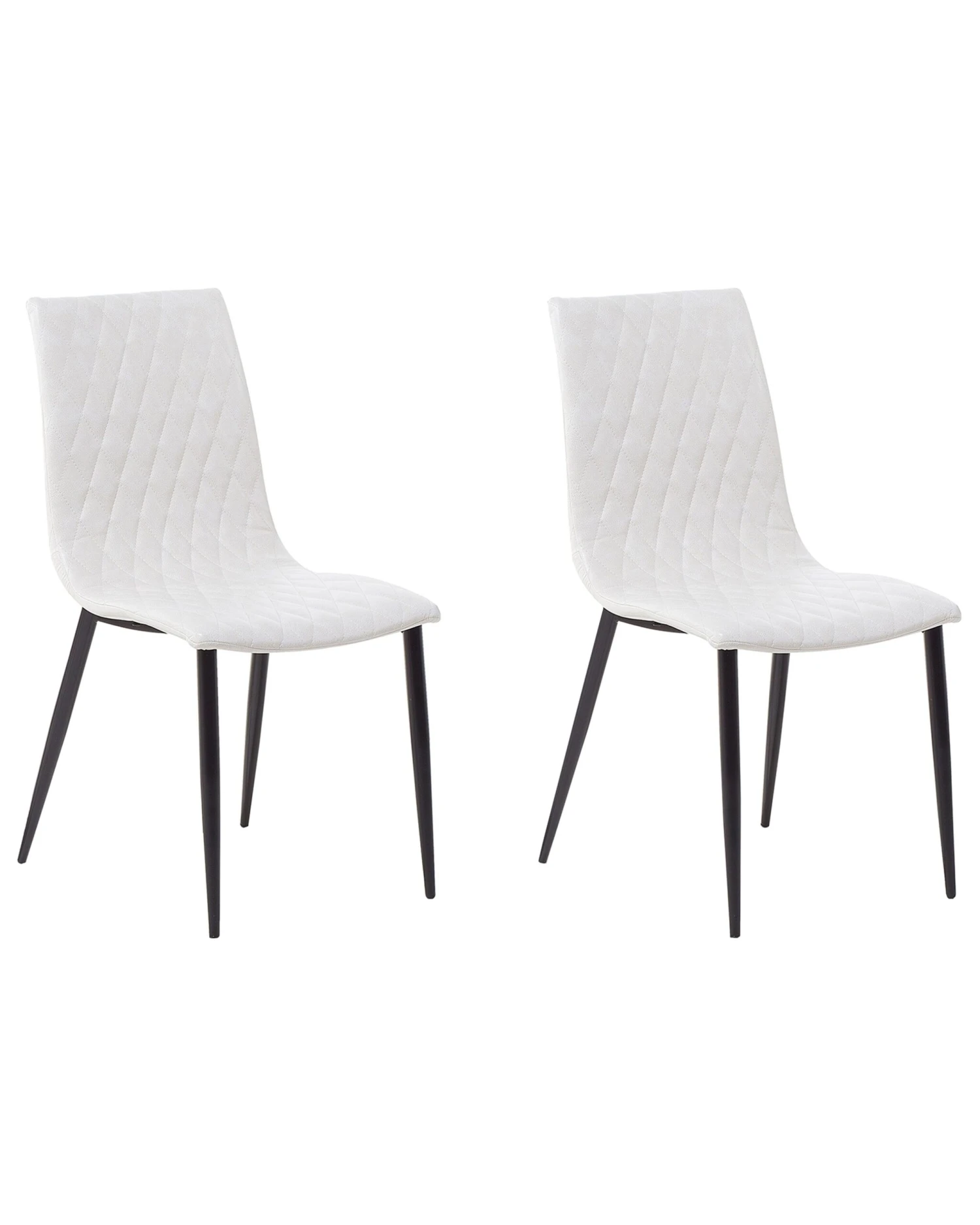 Set Of 2 Dining Chairs Faux Leather Cream MONTANA 3 Set Of 2 Dining Chairs Faux Leather Cream MONTANA