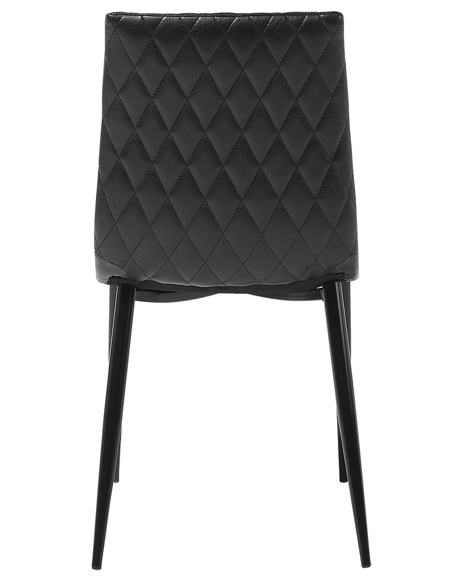 Set Of 2 Dining Chairs Faux Leather Black MONTANA - Image 6