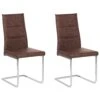 Set Of 2 Faux Leather Dining Chairs Brown ROCKFORD 2 Set Of 2 Faux Leather Dining Chairs Brown ROCKFORD -Cheap Furniture Store undef src sa picid 693191 type whitesh image