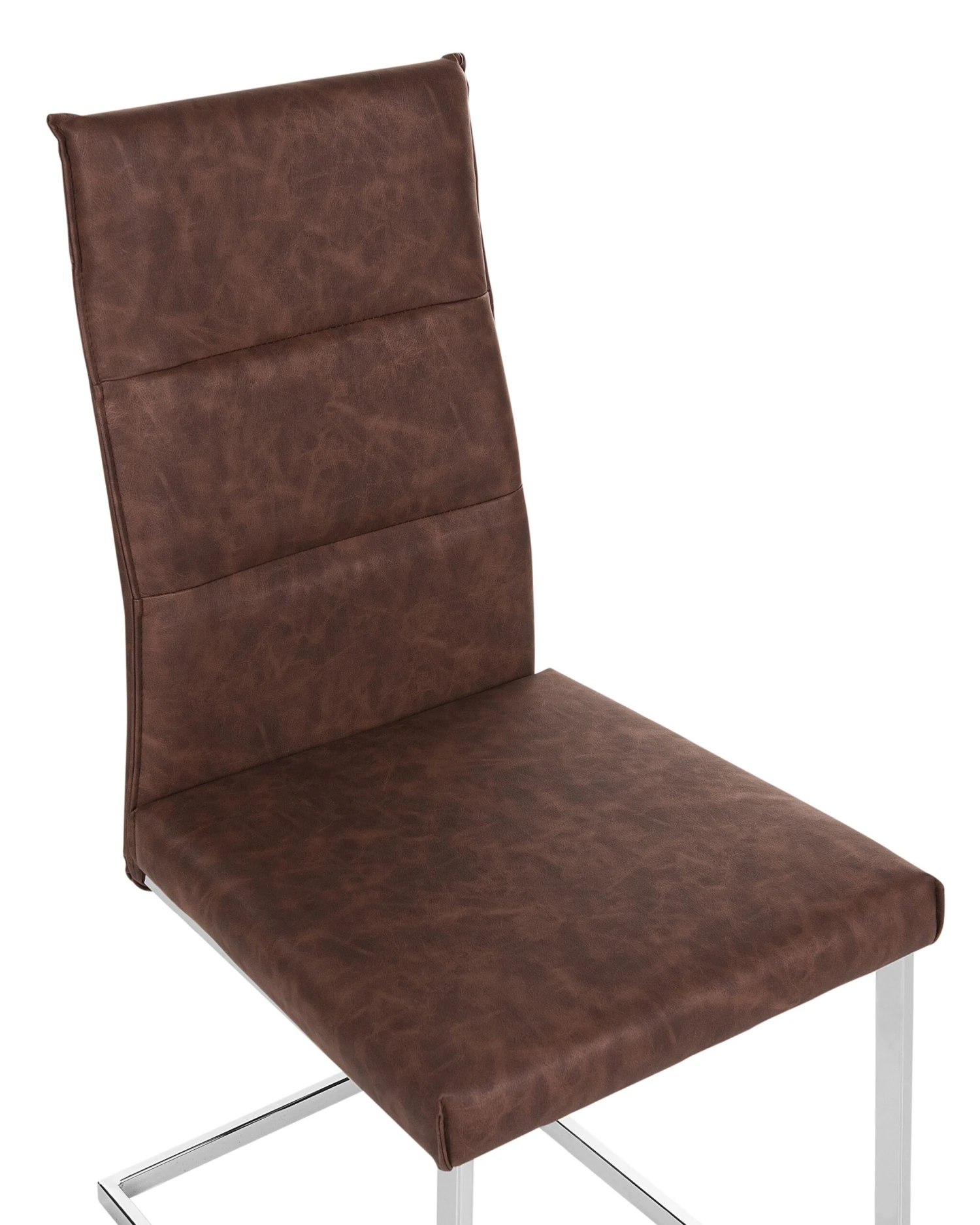 Set Of 2 Faux Leather Dining Chairs Brown ROCKFORD - Image 6