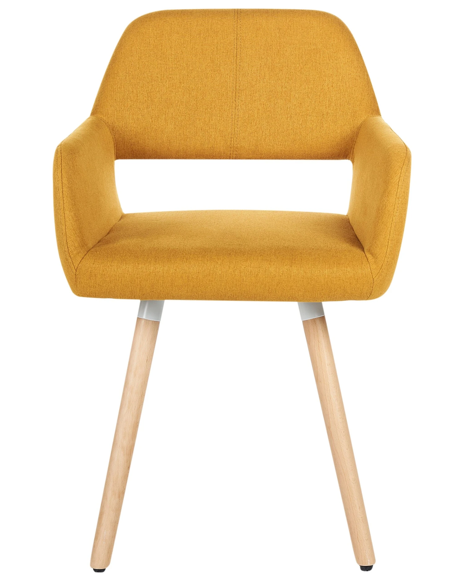 Set Of 2 Fabric Dining Chairs Yellow CHICAGO - Image 8