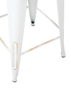 Set Of 2 Metal Stools 60 Cm White With Gold CABRILLO -Cheap Furniture Store undef src sa picid 694373 type whitesh image