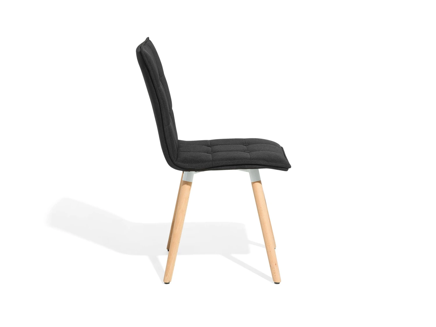 Set Of 2 Fabric Dining Chairs Black BROOKLYN 9 Set Of 2 Fabric Dining Chairs Black BROOKLYN - Image 7