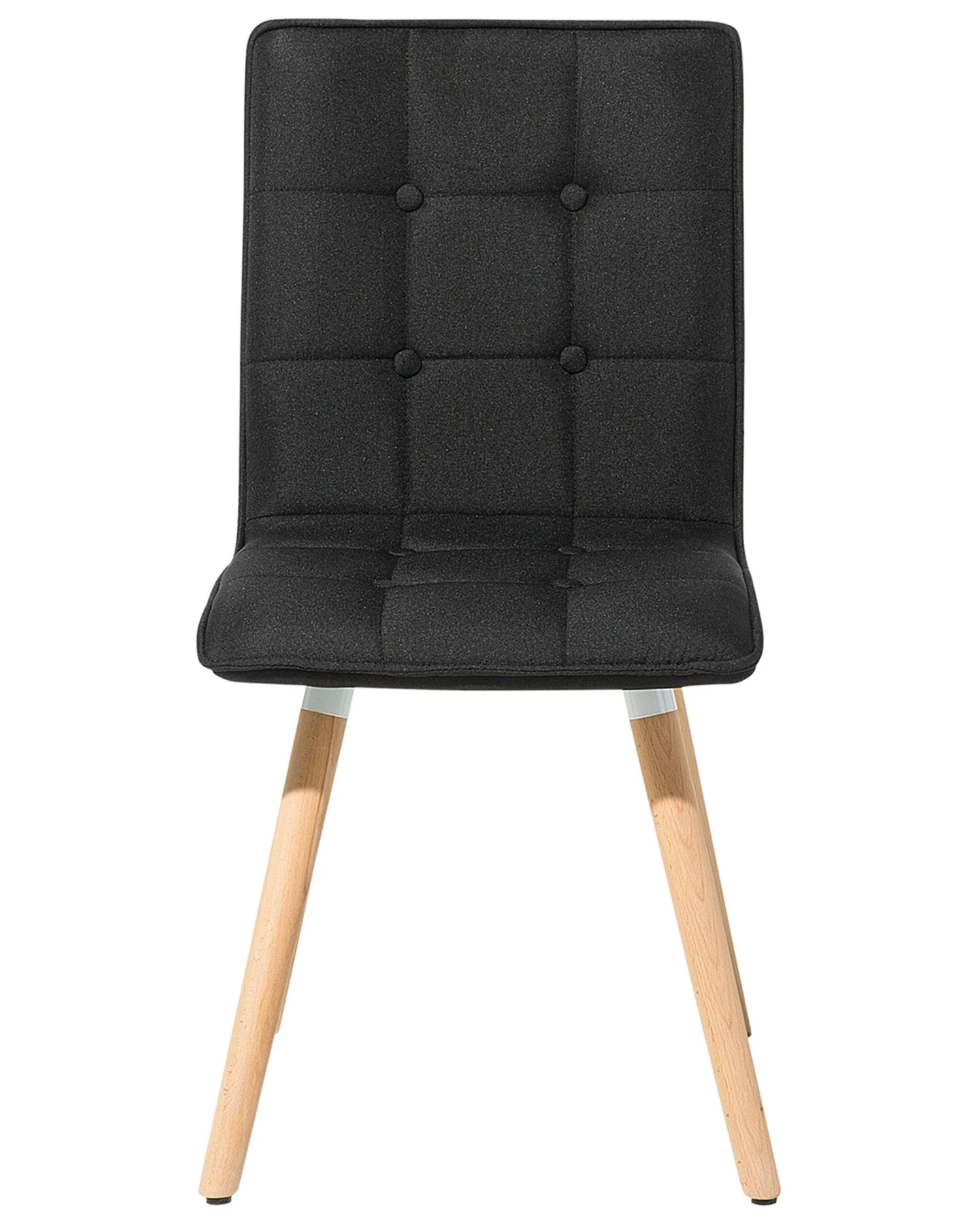 Set Of 2 Fabric Dining Chairs Black BROOKLYN 10 Set Of 2 Fabric Dining Chairs Black BROOKLYN - Image 8