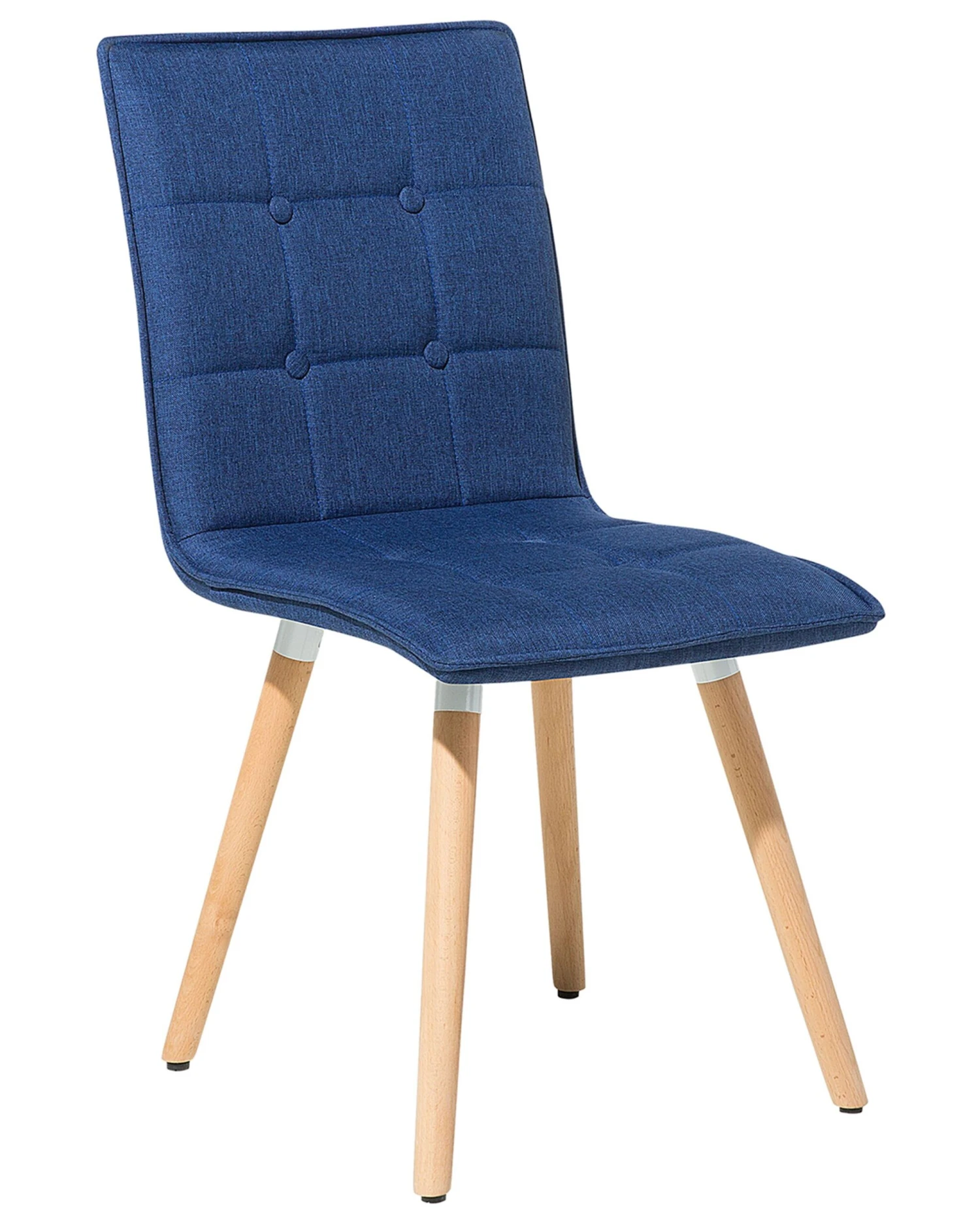 Set Of 2 Fabric Dining Chairs Blue BROOKLYN - Image 4