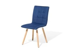 Set Of 2 Fabric Dining Chairs Blue BROOKLYN -Cheap Furniture Store undef src sa picid 696405 type whitesh image
