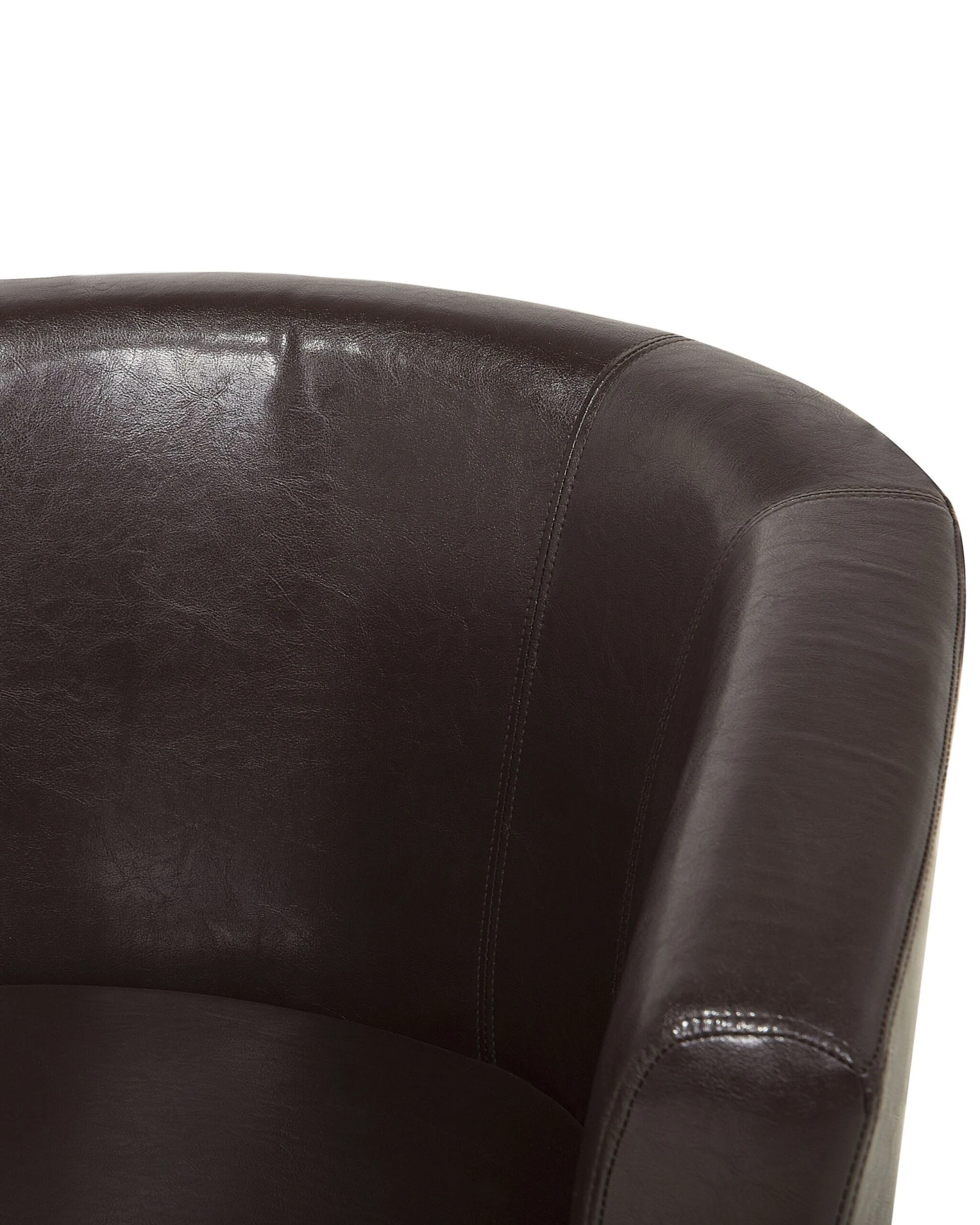 Faux Leather Armchair Brown BORWICK - Image 8