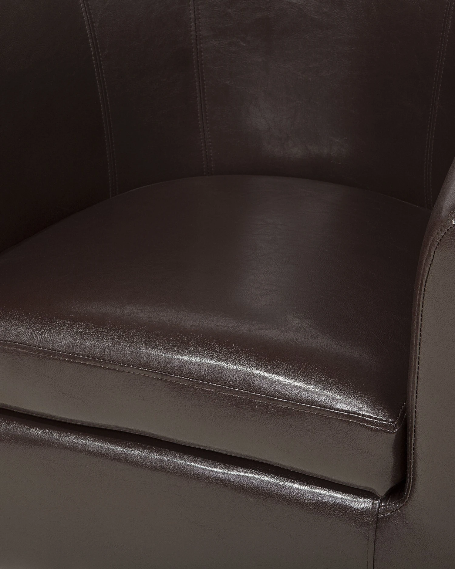 Faux Leather Armchair Brown BORWICK - Image 9