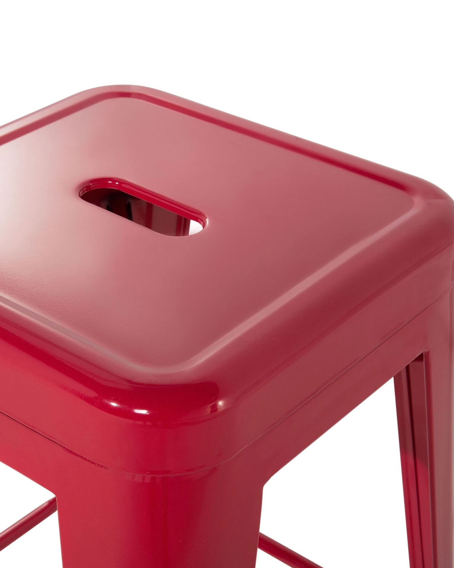 Set Of 2 Metal Stools 76 Cm Red CABRILLO - Image 6