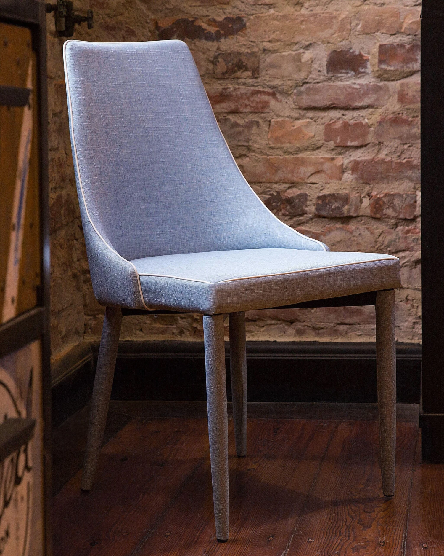 Set Of 2 Fabric Dining Chairs Blue CAMINO - Image 2