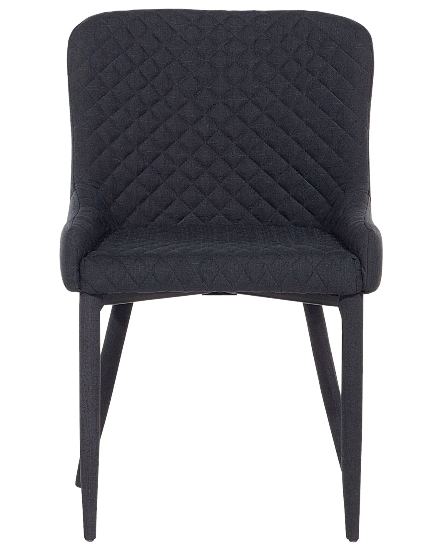 Set Of 2 Fabric Dining Chairs Black SOLANO - Image 5