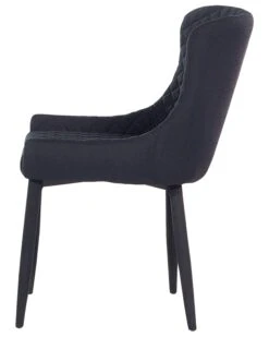 Set Of 2 Fabric Dining Chairs Black SOLANO -Cheap Furniture Store undef src sa picid 699544 type whitesh image