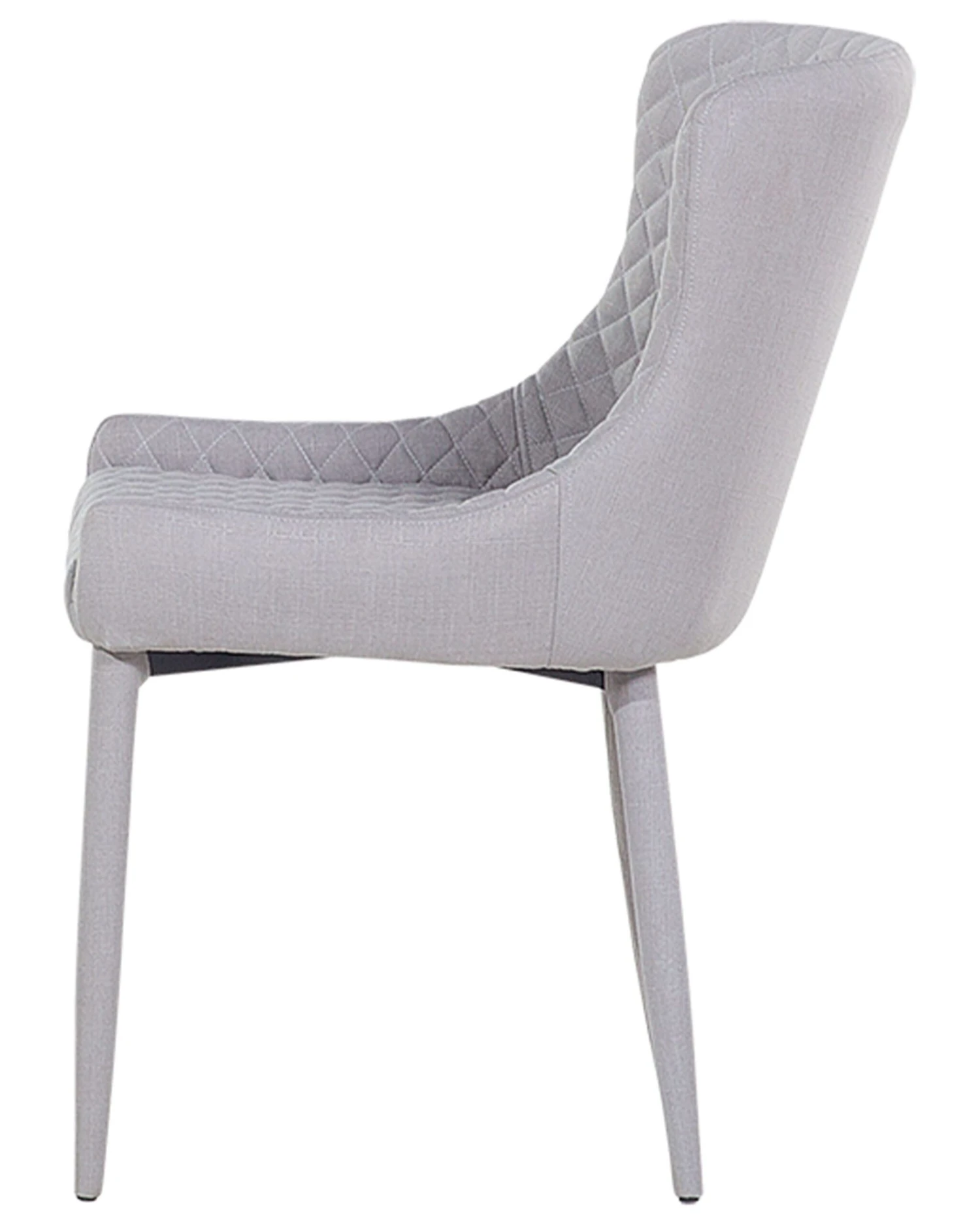 Set Of 2 Fabric Dining Chairs Light Grey SOLANO 10 Set Of 2 Fabric Dining Chairs Light Grey SOLANO - Image 8