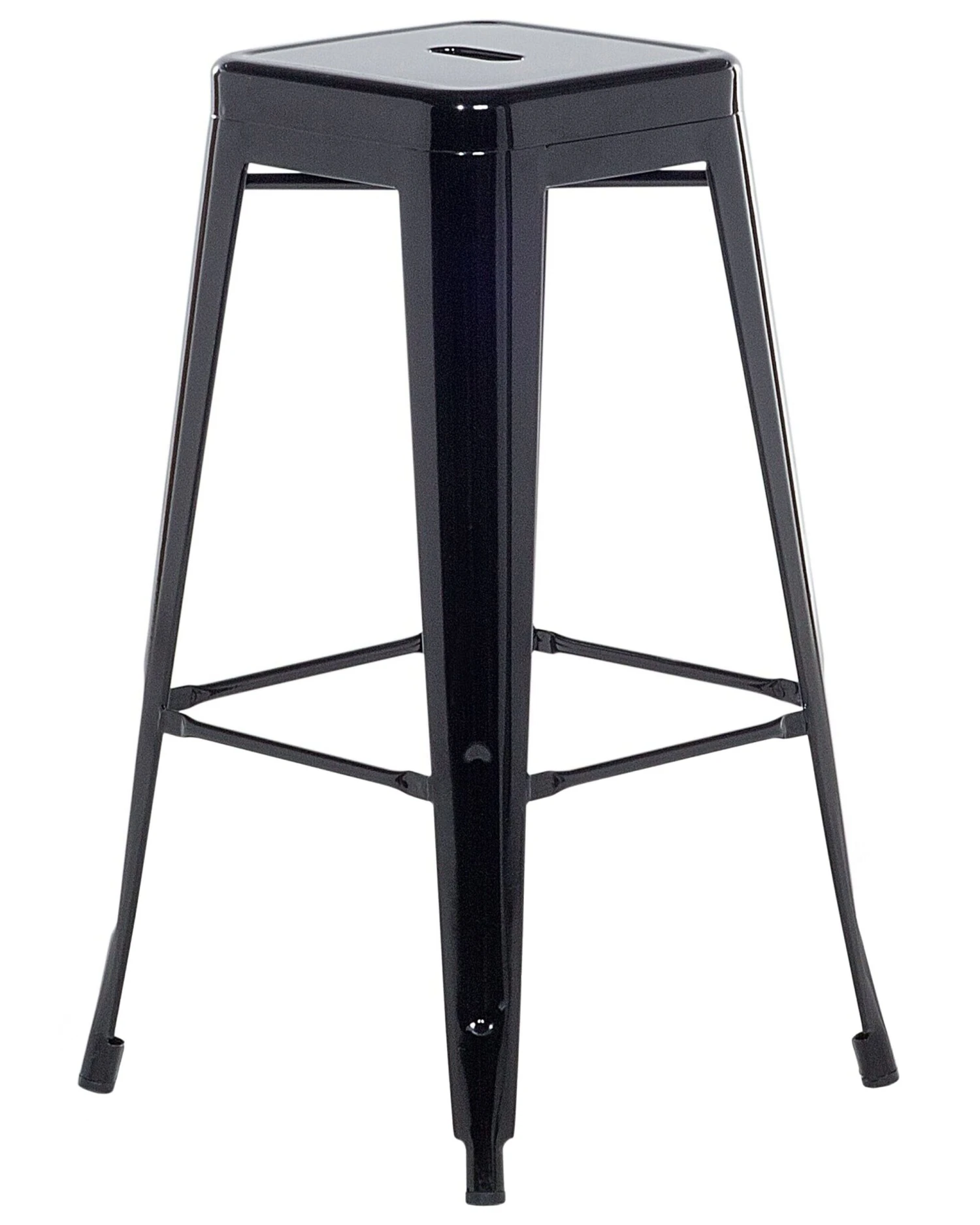 Set Of 2 Metal Stools 76 Cm Black CABRILLO - Image 4