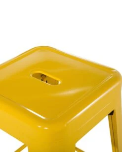 Set Of 2 Metal Stools 60 Cm Yellow CABRILLO -Cheap Furniture Store undef src sa picid 701265 type whitesh image