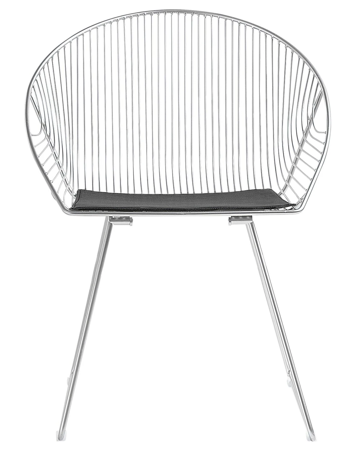 Set Of 2 Metal Accent Chairs Silver AURORA - Image 3