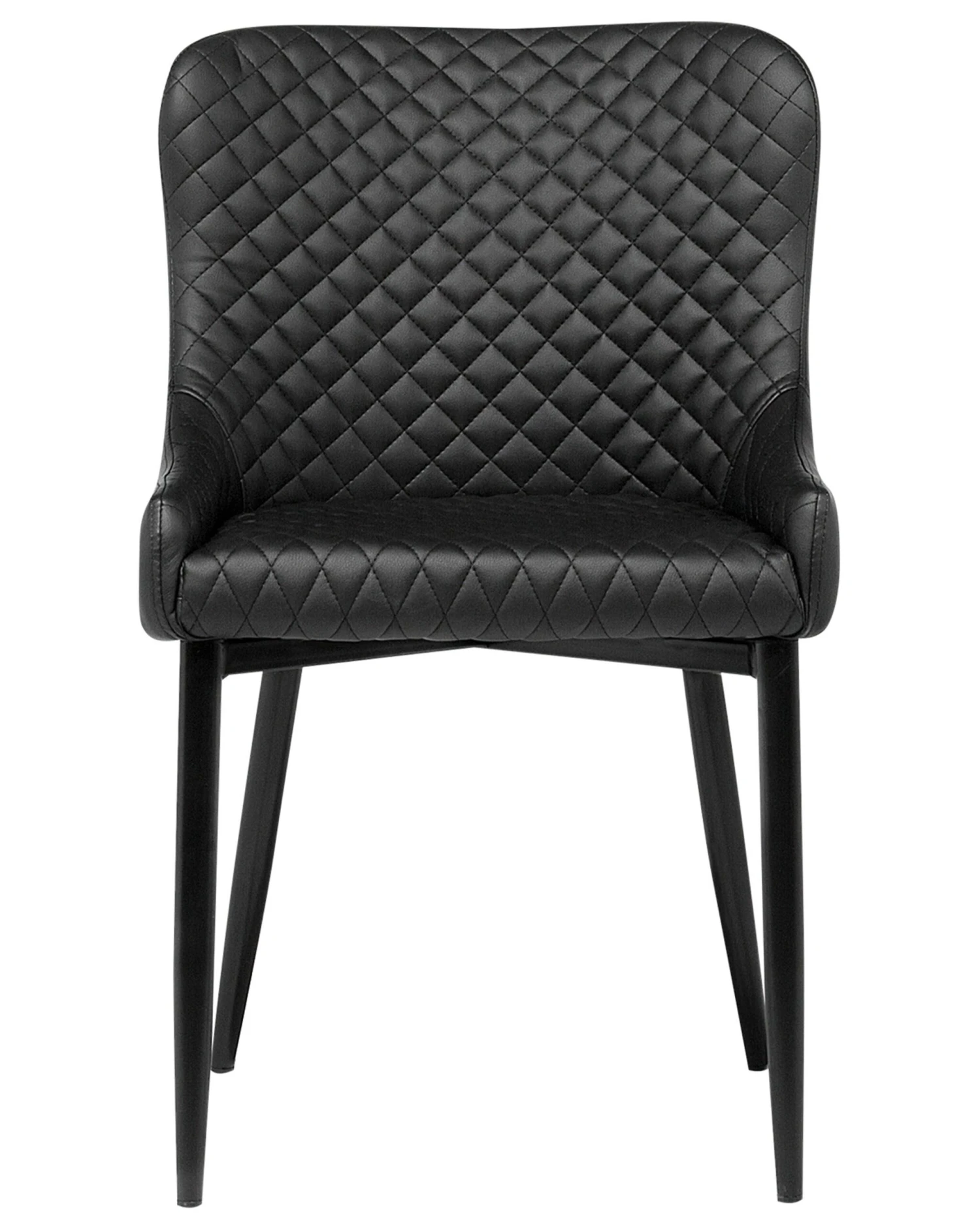 Set Of 2 Dining Chairs Faux Leather Black SOLANO - Image 3