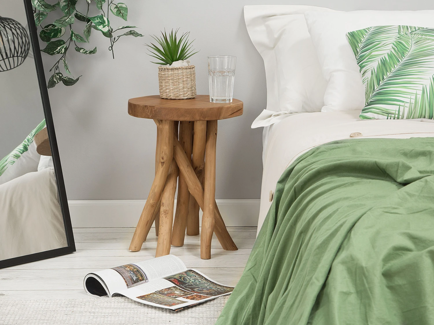 Teak Wood Side Table MERRITT 4 Teak Wood Side Table MERRITT - Image 2