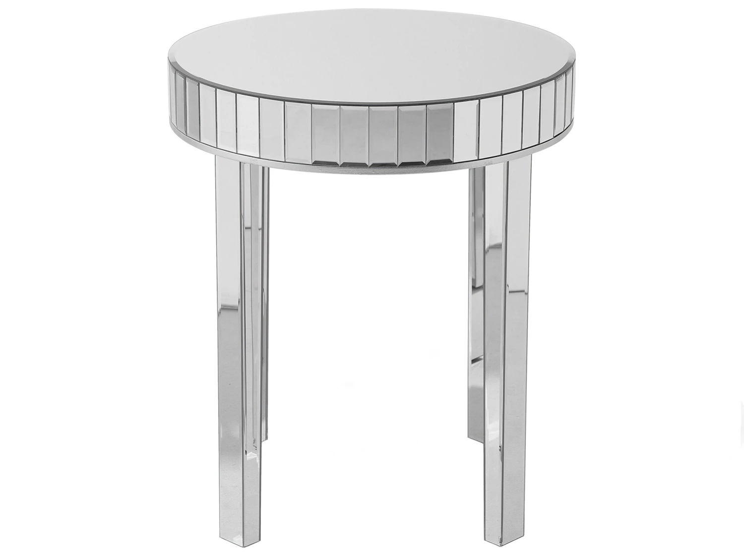 Nest Of 2 Mirrored Side Tables Silver RIMARDE - Image 6