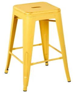 Set Of 2 Metal Stools 60 Cm Yellow With Gold CABRILLO -Cheap Furniture Store undef src sa picid 705356 type whitesh image