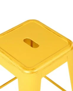 Set Of 2 Metal Stools 60 Cm Yellow With Gold CABRILLO -Cheap Furniture Store undef src sa picid 705358 type whitesh image