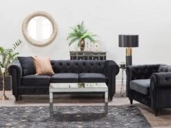 Velvet Armchair Black CHESTERFIELD -Cheap Furniture Store undef src sa picid 705621 type color image
