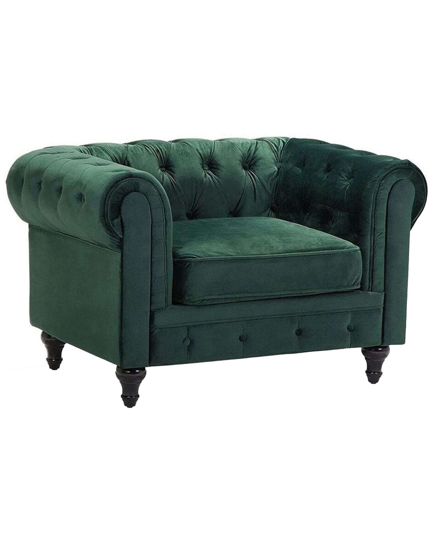 Velvet Armchair Green CHESTERFIELD 3 Velvet Armchair Green CHESTERFIELD