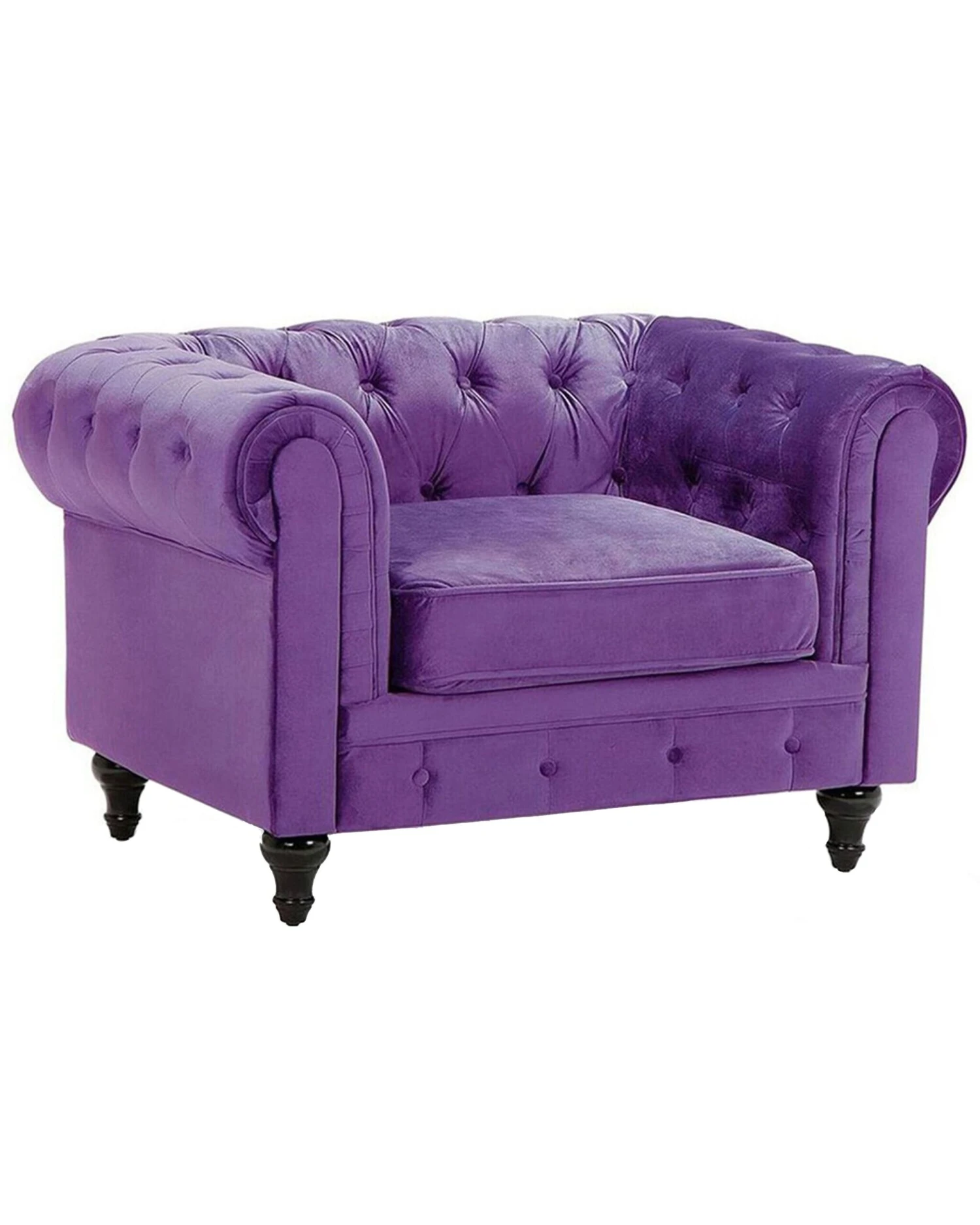 Velvet Armchair Purple CHESTERFIELD 3 Velvet Armchair Purple CHESTERFIELD