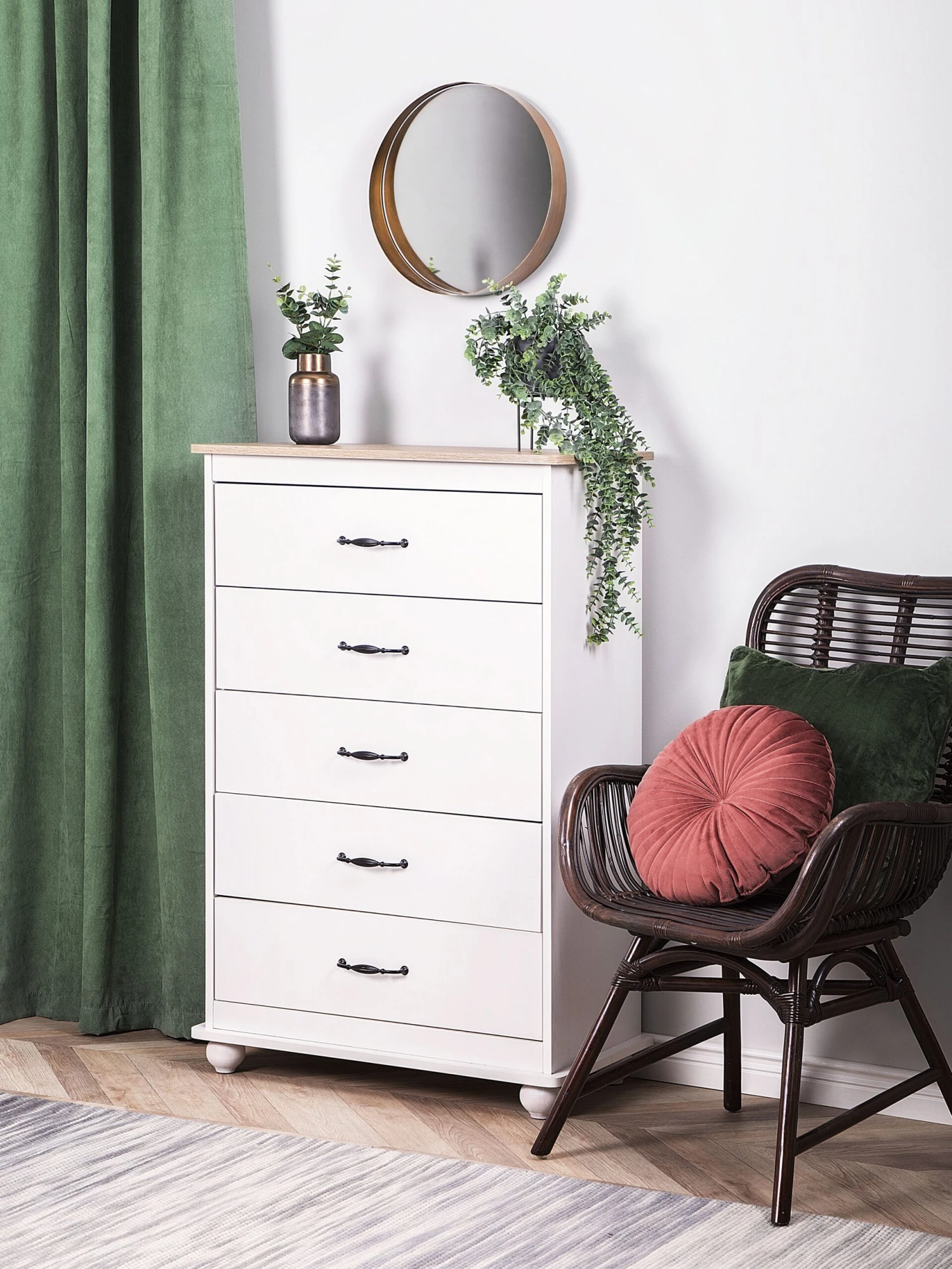 Rattan Accent Chair Brown TOGO - Image 3