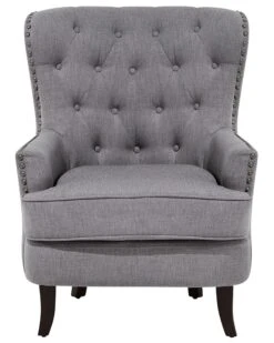 Fabric Armchair Grey VIBORG II -Cheap Furniture Store undef src sa picid 708377 type whitesh image