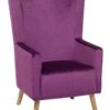 Velvet Wingback Chair Purple ONEIDA -Cheap Furniture Store undef src sa picid 710520 type whitesh image